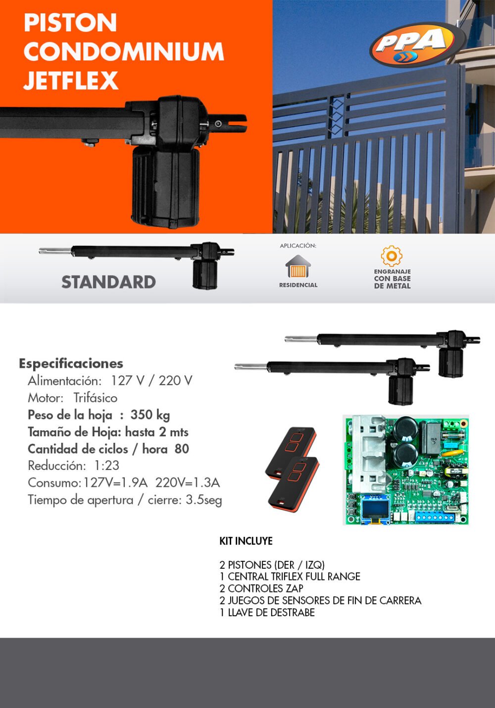 KIT PISTON CONDOMINIUM STANDARD JETFLEX - Imagen 2